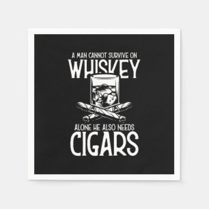Serviette En Papier A Man Who Loves Whiskey And Cigar