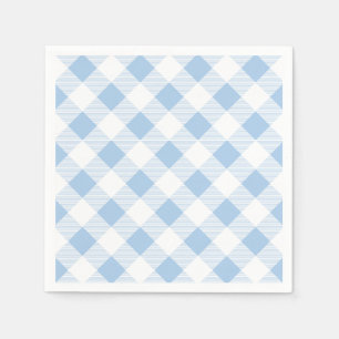 Serviette en papier à motif carreaux bleus en vich