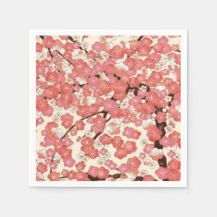 Serviette en papier à motif de fleurs de cerisier 