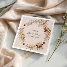 Serviette en papier à motif de fleurs sauvages d'a