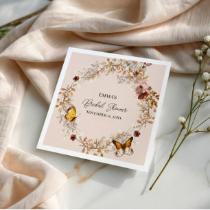 Serviette en papier à motif de fleurs sauvages d'a