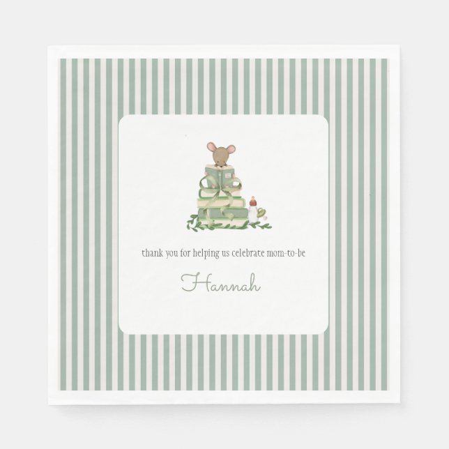 Serviette En Papier A New Chapter Baby Shower Lunch (Devant)