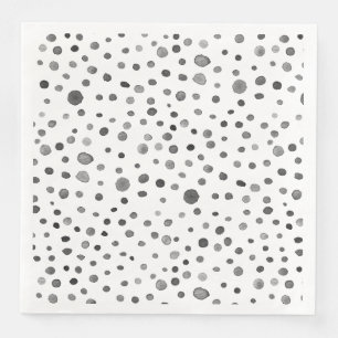 Serviette en papier à points aquarellés confettis 