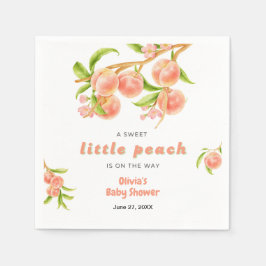 Serviette En Papier A Sweet Little Peach Fruit Baby Shower 