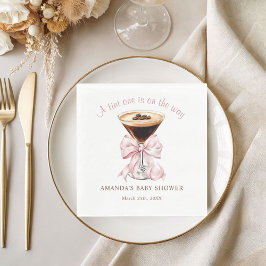Serviette En Papier A tini One is on the Way Baby Shower Girl