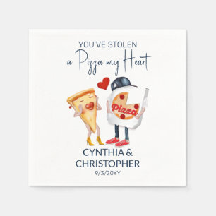 Serviette En Papier A volé une pizza mon cœur