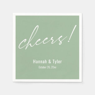 Serviette En Papier À votre santé ! Typographie élégante de mariage Ve