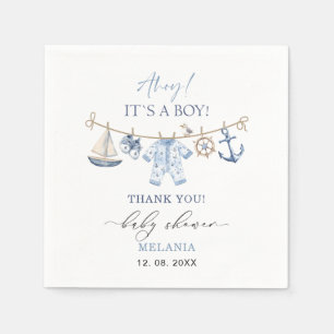 Serviette En Papier Aahoo ahoo ahoo c'est un baby shower garçon