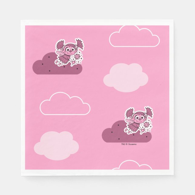 Serviette En Papier Abby Doodley Cloud Motif (Devant)