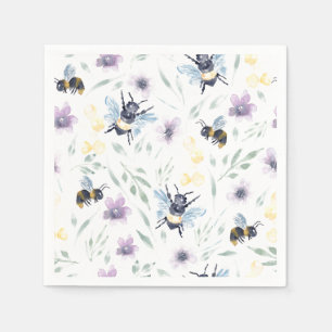 Serviette En Papier Abeille aquarelle Motif