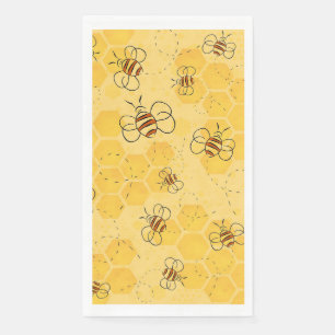 Serviette En Papier Abeille Bourdonnante Abeilles Mignonnes