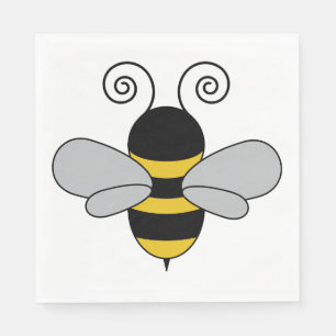 Serviette En Papier Abeille mignonne d'art de bruit d'abeille