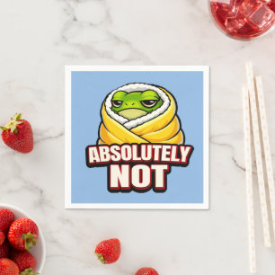 Serviette En Papier Absolument pas de grenouille – Mème drôle de greno