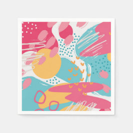 Serviette En Papier Abstrait coloré