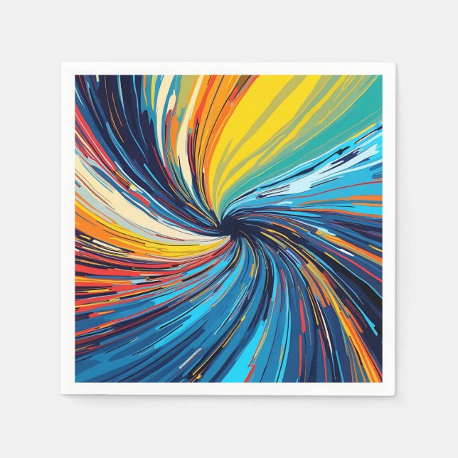 Serviette En Papier Abstrait de couleur (Devant)