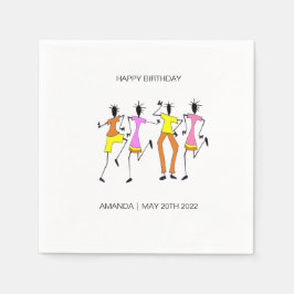 Serviette En Papier Abstrait, Fête fantastique Heure Anniversaire