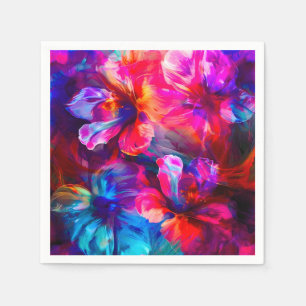 Serviette En Papier Abstrait Garden Bloom