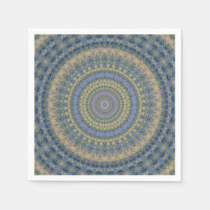 Serviette En Papier Abstrait mandala ronde sans couture motif kaleidos