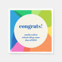 Abstrait Rainbow Custom Graduation Félicitations