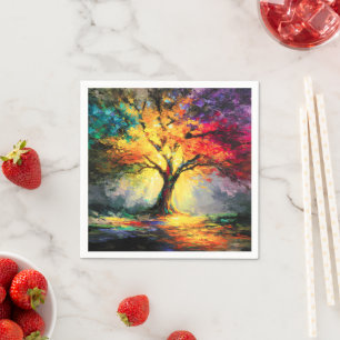 Serviette En Papier Abstraite nature spirituelle Arbre de vie