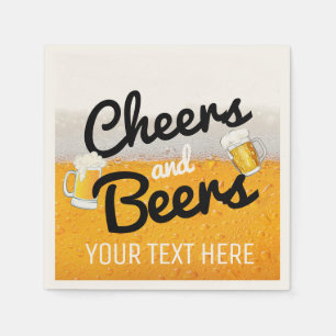 Serviette En Papier Acclamations et bières Bière froide et mousseuse