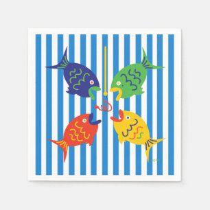 Serviette En Papier Accroché sur le poisson