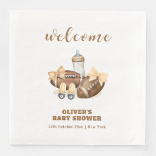 Serviette En Papier Accueil de la Baby Shower de Football Touchdown Ne