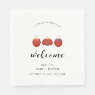 Serviette En Papier Accueil minimaliste de la famille Ladybug Baby sho