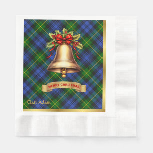 Serviette En Papier Adam Personnalisé Tartan Christmas
