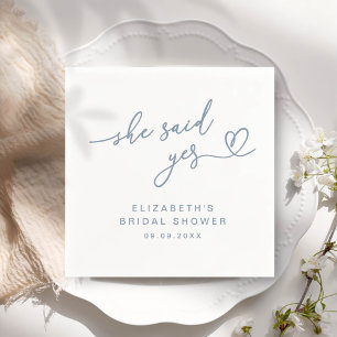 Serviette En Papier ADELLA Moderne Minimale Elle A Dit Oui Fête des ma