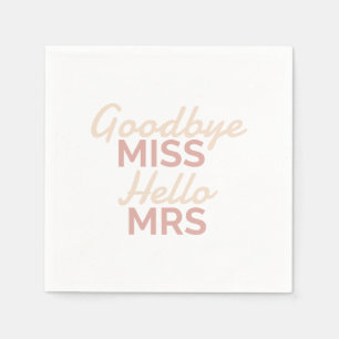 Serviette En Papier Adieu Demoiselle Bonjour Madame La Mariée