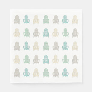 Serviette En Papier Adirondack côtier Chaises Lake House Beach House