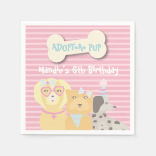 Serviette En Papier Adopter une fête d'anniversaire de Chien de la ram