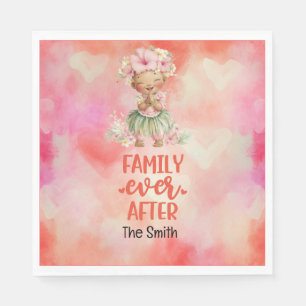 Serviette En Papier Adoption Enfant Placé famille Hawaïen
