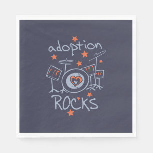 Serviette En Papier Adoption Rocks Party Napkin