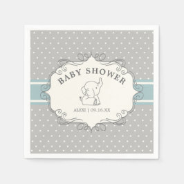 Serviette En Papier Adorable bébé éléphant | BABY SHOWER