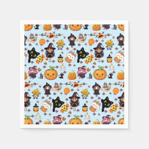Serviette En Papier Adorable Funny Kawaii Motif d'Halloween