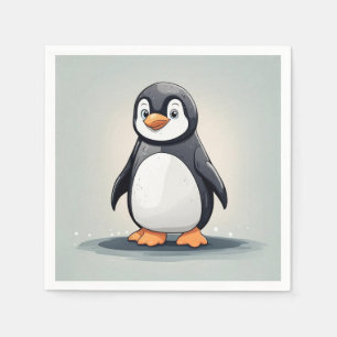 Serviette En Papier adorable petit pingouin
