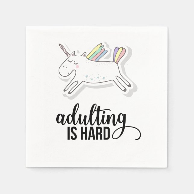 Serviette En Papier Adulte est dur et drôle (Devant)