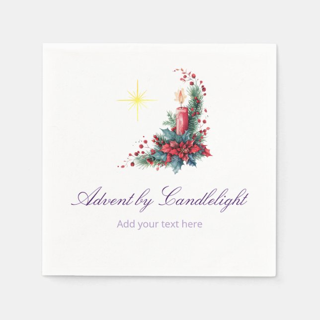 Serviette En Papier Advent by Candlelight Women Ministry P Christmas (Devant)
