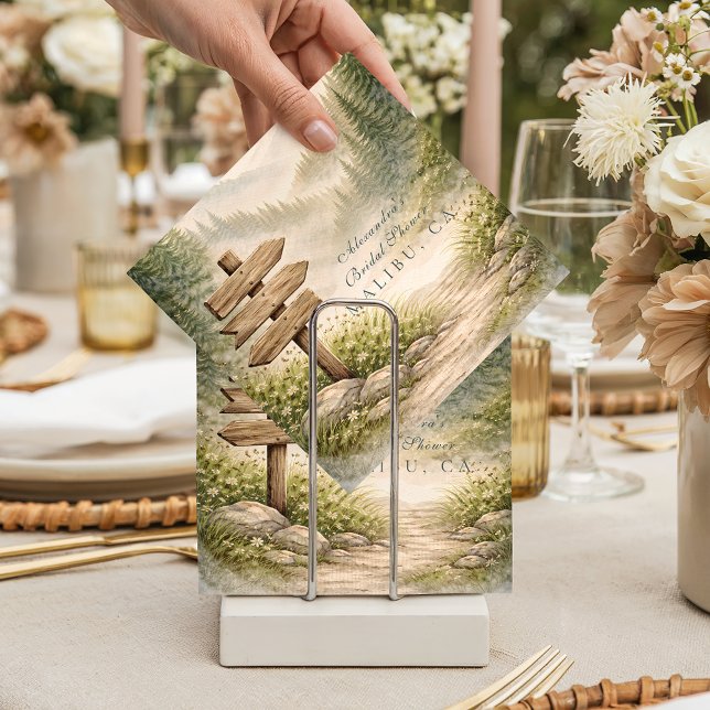 Serviette En Papier Adventure Awaits Bridal Shower (Créateur téléchargé)