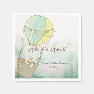 Serviette En Papier Adventure Awaits Hot Air Balloon