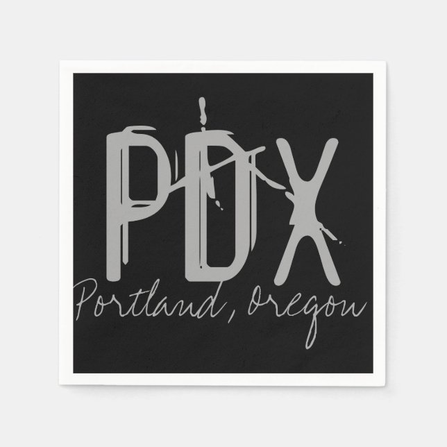 Serviette En Papier Aéroport de Portland PDX (Devant)