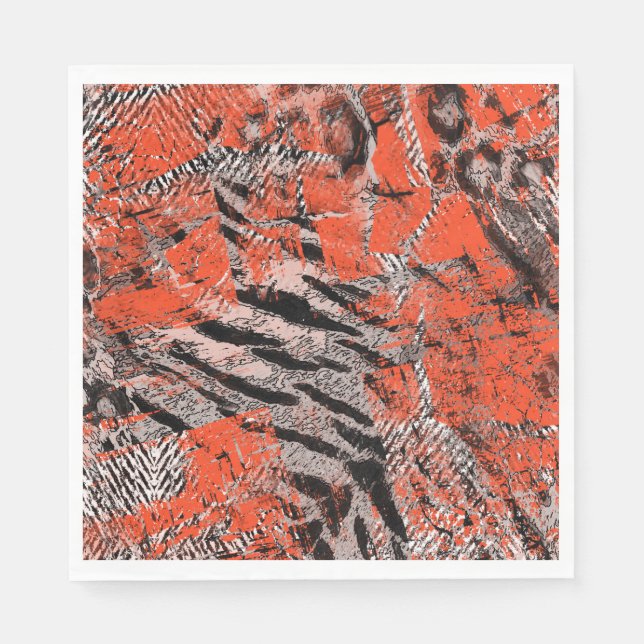 Serviette En Papier Africain, tribal. (Devant)