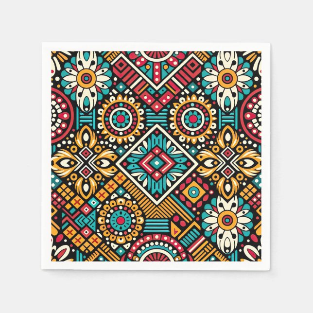 Serviette En Papier Africana Vibrance Essence (Devant)