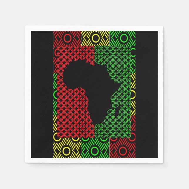 SERVIETTE EN PAPIER AFRIQUE NAPKINS (Devant)