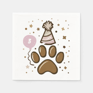 Serviette En Papier Âge minimal d'anniversaire de chien