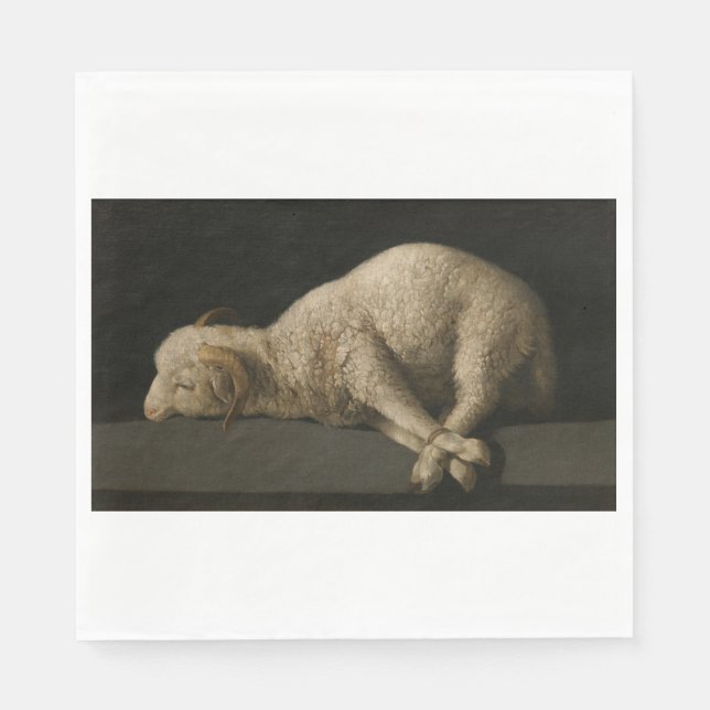 Serviette En Papier Agneau de Dieu (Agnus Dei) (Animal Sacrificiel) (Devant)
