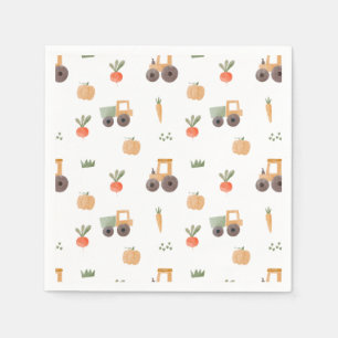 Serviette En Papier Agritourisme jardin aquarelle Motif amusant