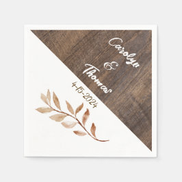Serviette En Papier Agritourisme Rustique Mariage Floral